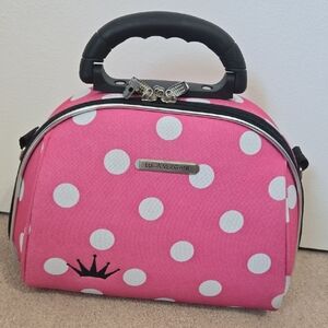 Luca Vergani Pink Polka Dot Makeup Bag